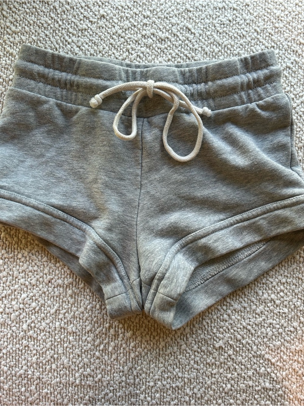Women’s Gray Drawstring Fleece Shorts